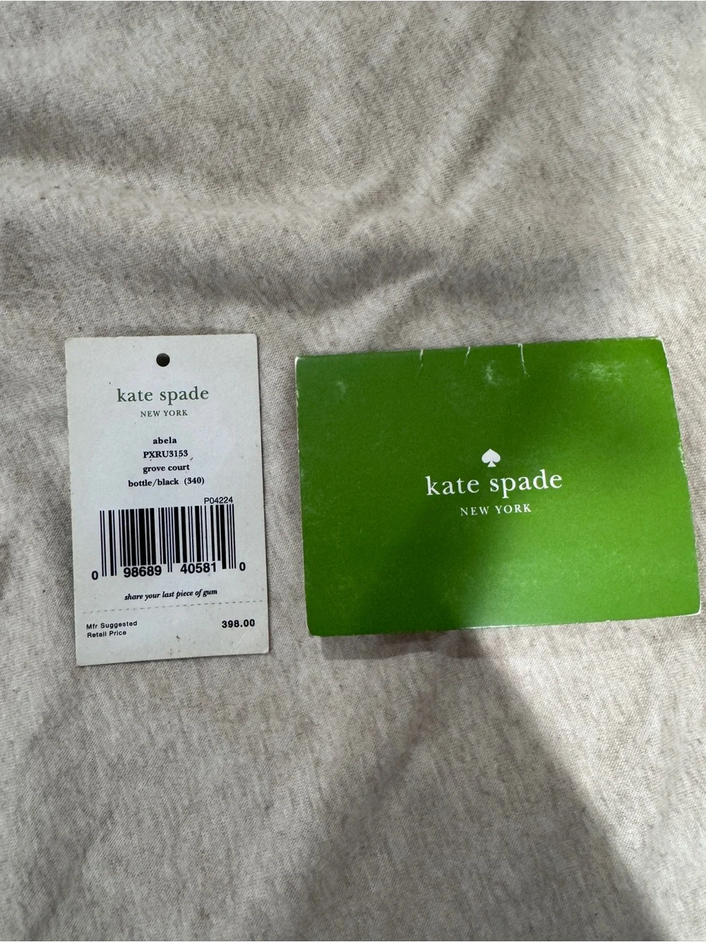 kate spade Two-Tone Green and Black Leather Shoulder Bag